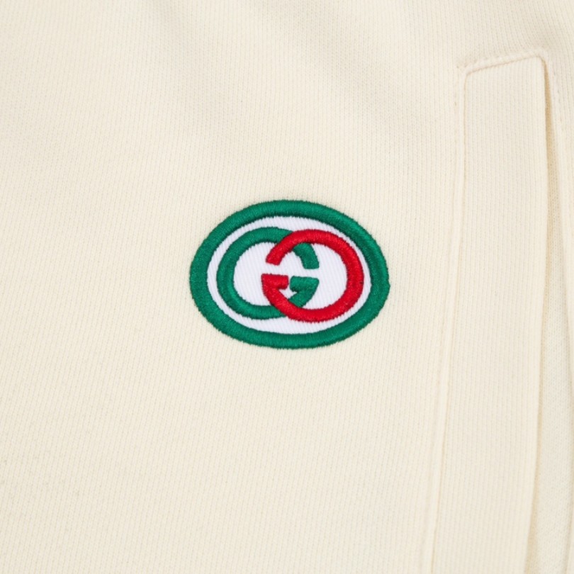 GG Shorts Beige Monogram Trim