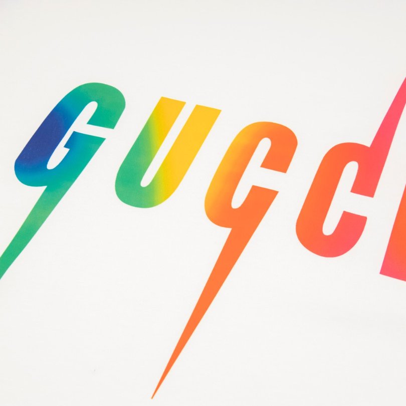 GG T-shirt Rainbow Logo White