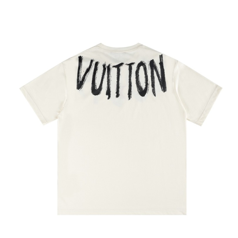 LV T-shirt Brushstroke Logo White