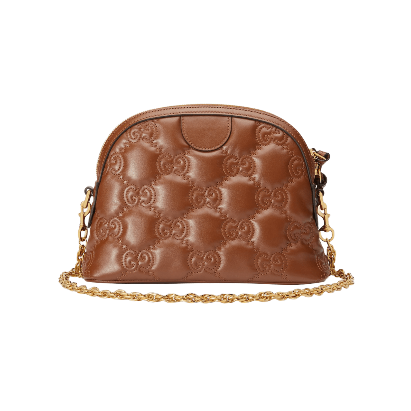 BORSA GG PICCOLA MATELASSÉ MARRONE