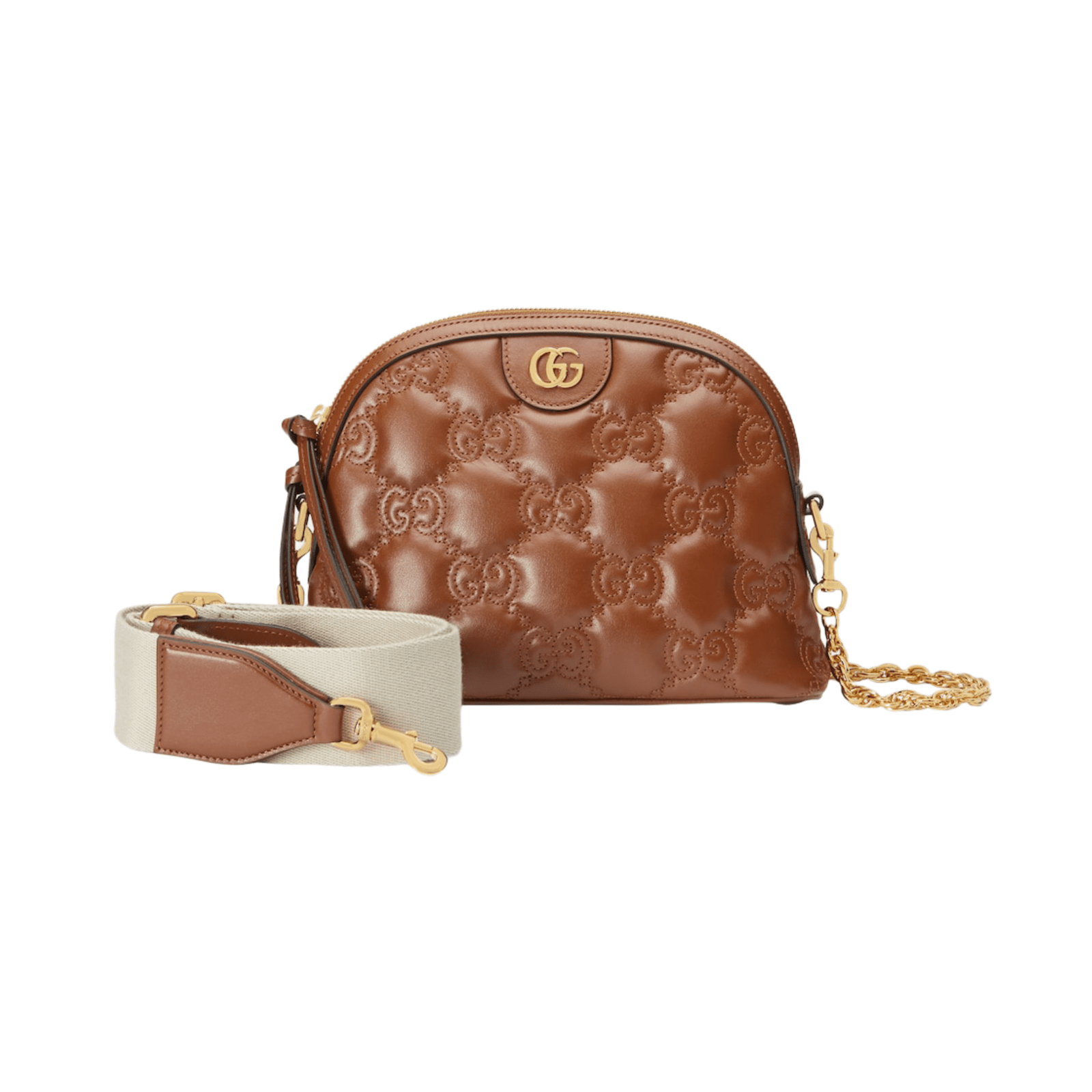 BORSA GG PICCOLA MATELASSÉ MARRONE