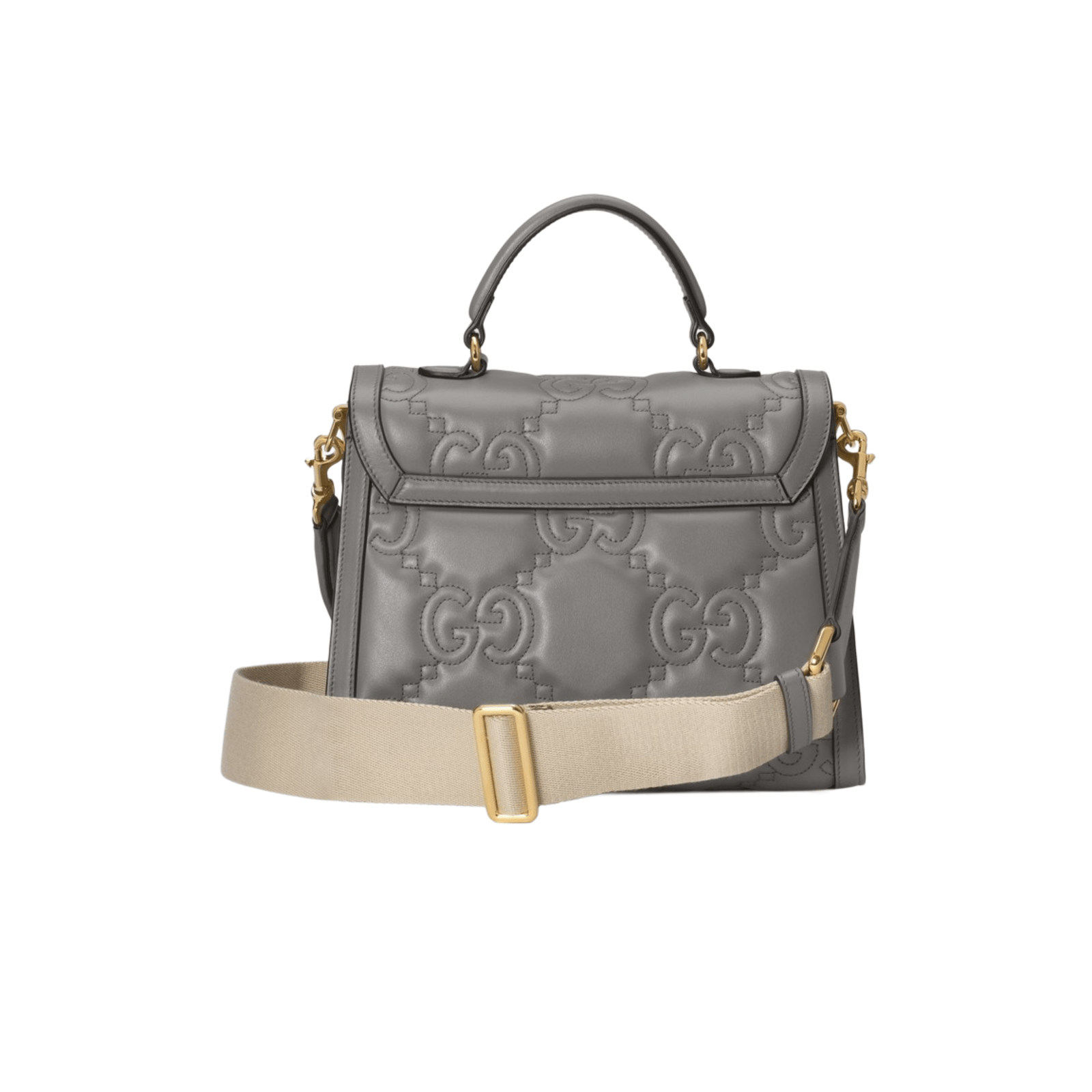 BORSA A MANO IN PELLE GG METELASSÉ IN PELLE MORBIDA GRIGIA