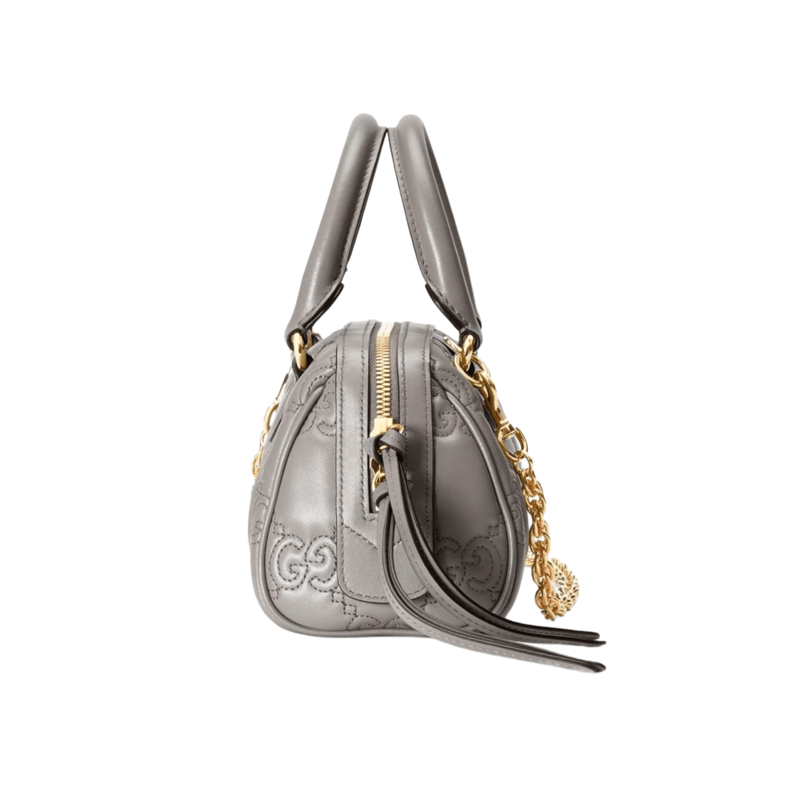 BORSA TOTE GG METALESSÉ GRIGIO LOGO ORO