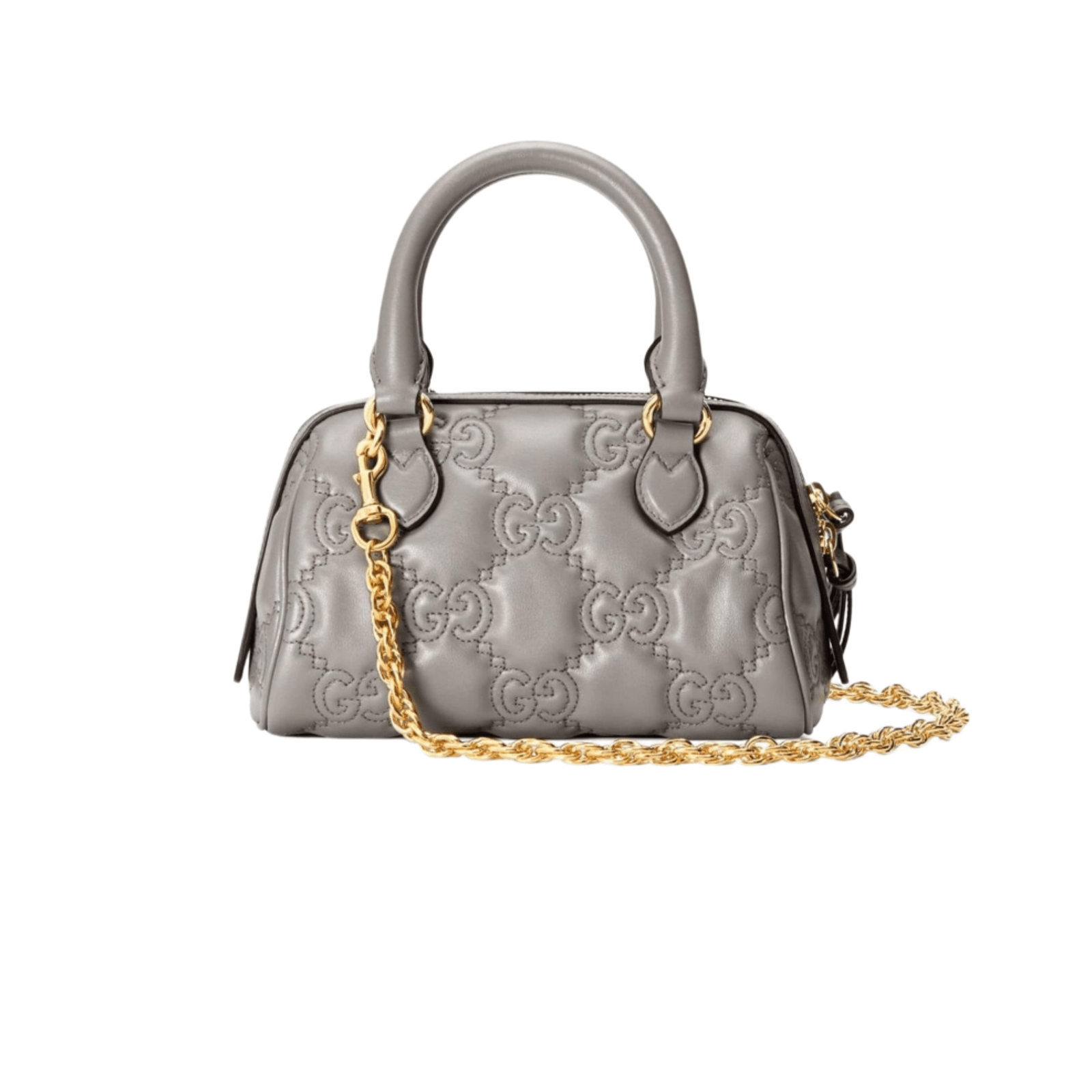 BORSA TOTE GG METALESSÉ GRIGIO LOGO ORO
