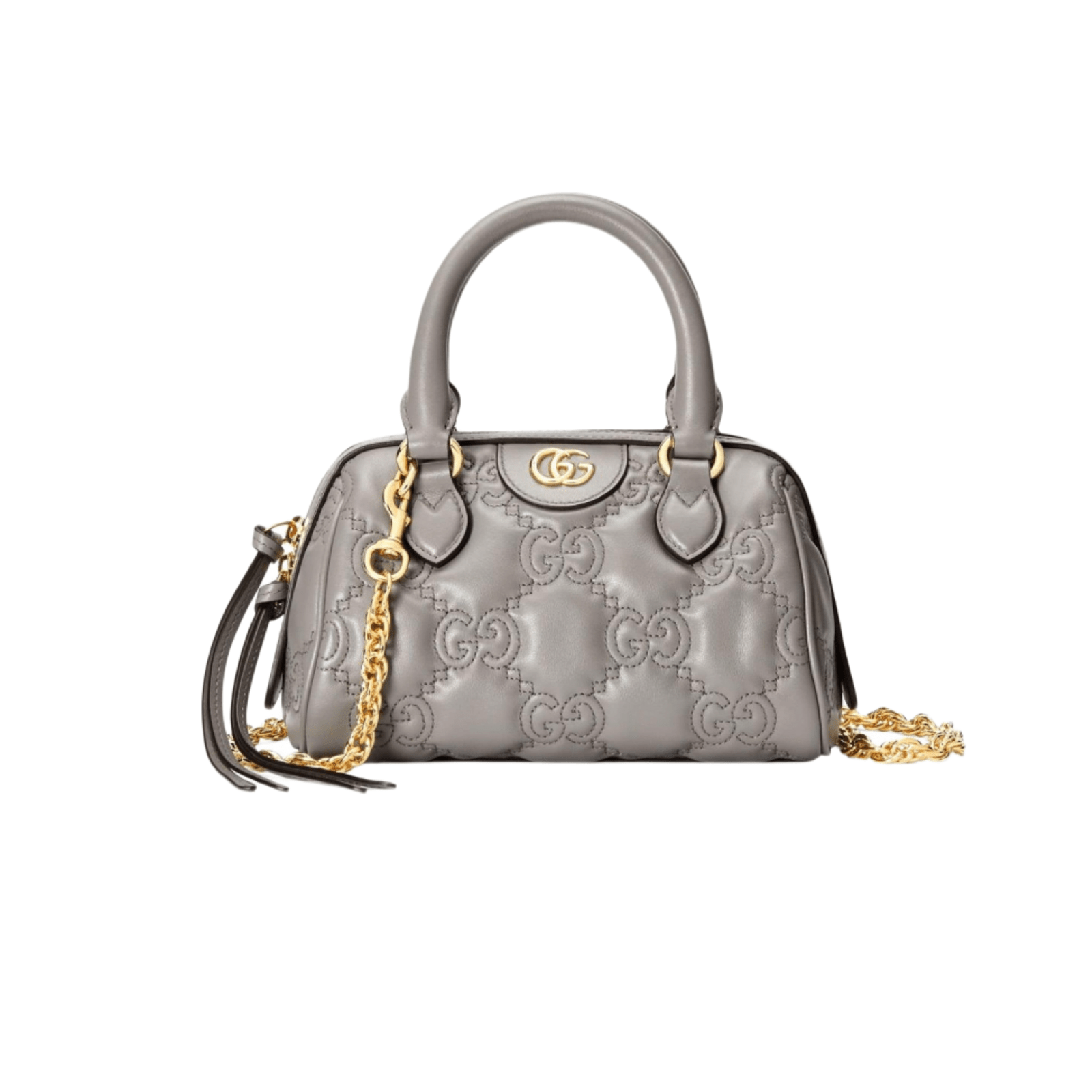 BORSA TOTE GG METALESSÉ GRIGIO LOGO ORO