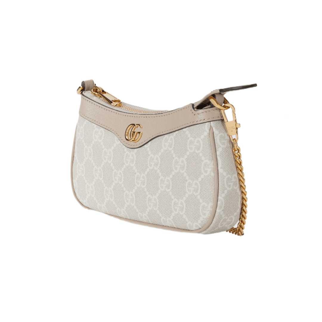 BORSA MINI OPHIDIA SUPREME BEIGE E BIANCO