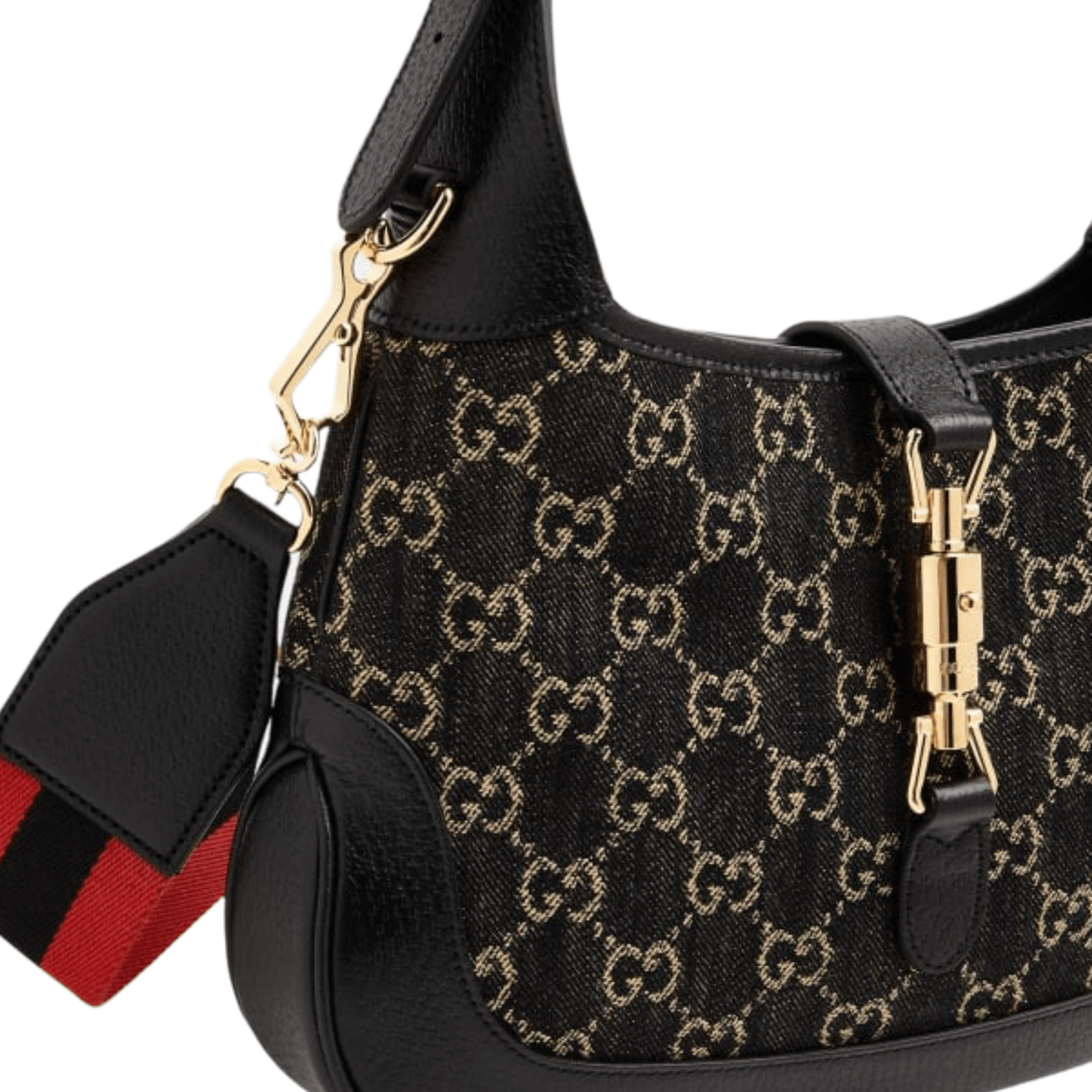 BORSA A TRACOLLA PICCOLA HOBO JACKIE 1961 SUPREME GG NERO AVORIO