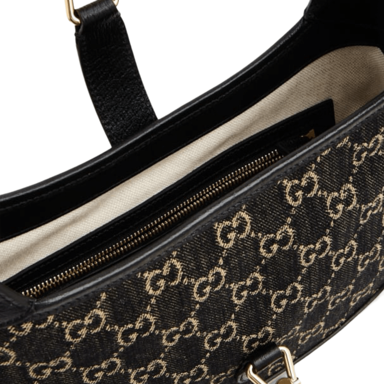 BORSA A TRACOLLA PICCOLA HOBO JACKIE 1961 SUPREME GG NERO AVORIO