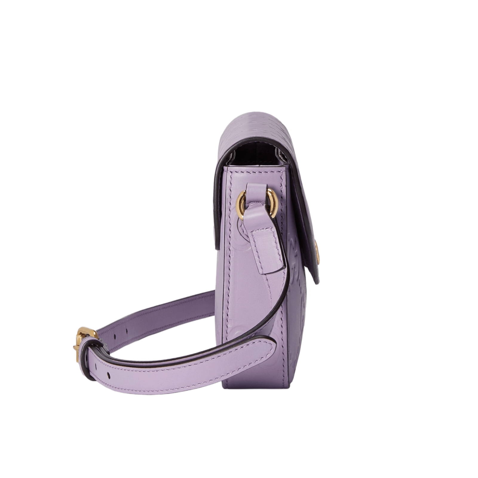 BORSA A SPALLA MINI GG IN PELLE LAVANDA