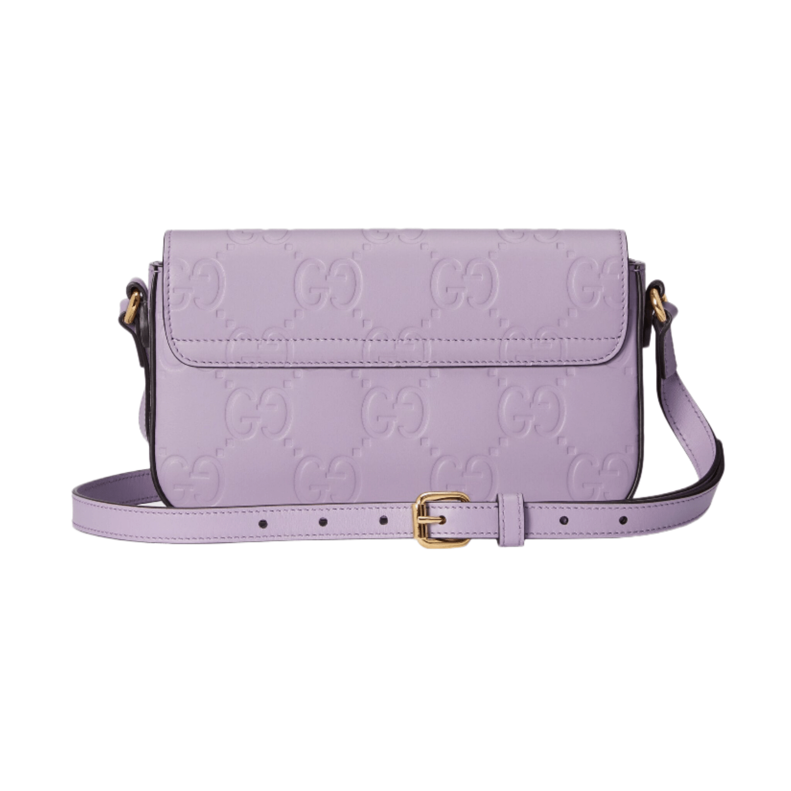 BORSA A SPALLA MINI GG IN PELLE LAVANDA