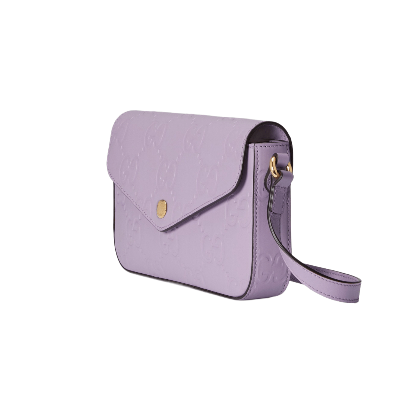 BORSA A SPALLA MINI GG IN PELLE LAVANDA