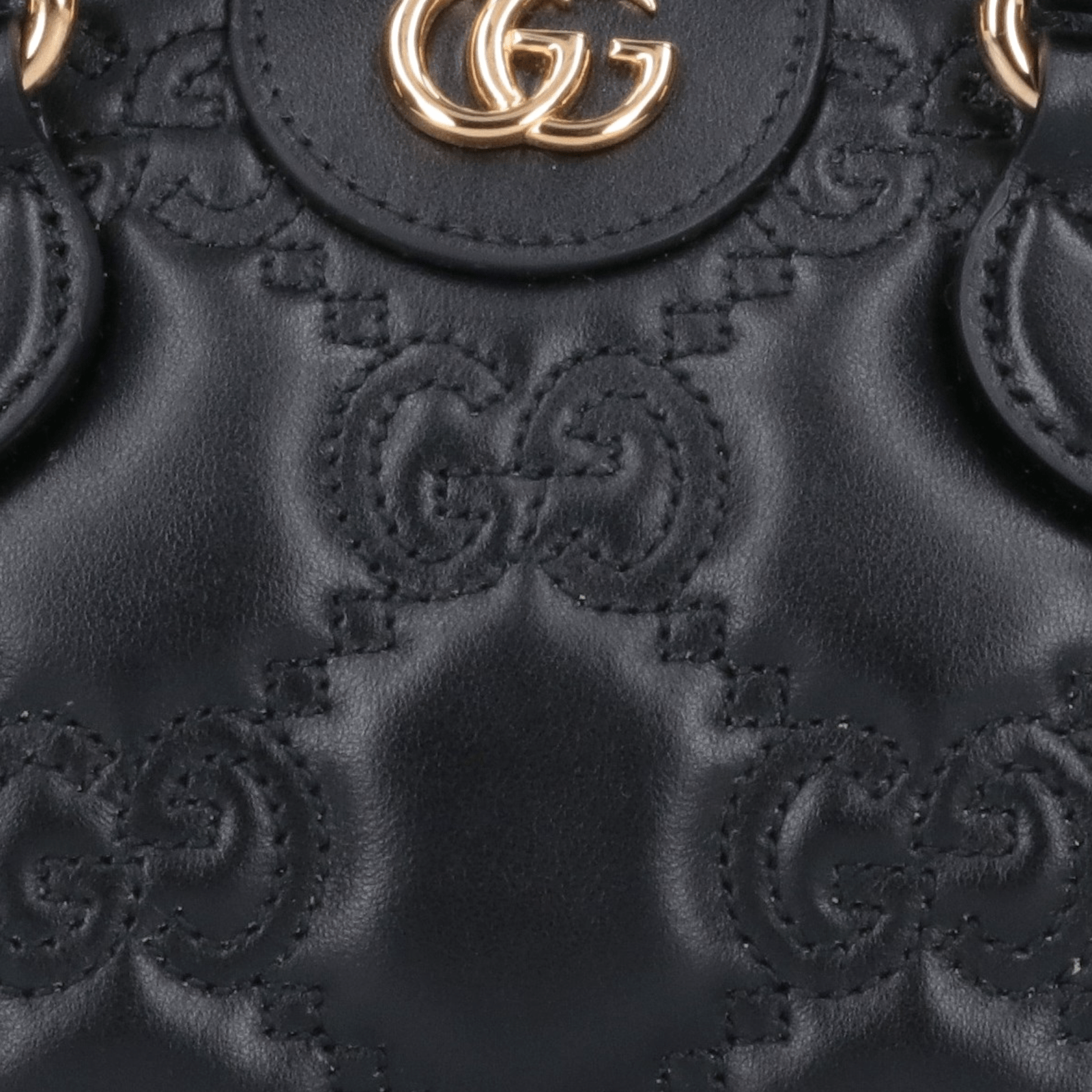 BORSA TOTE GG METALESSÉ NERO LOGO ORO