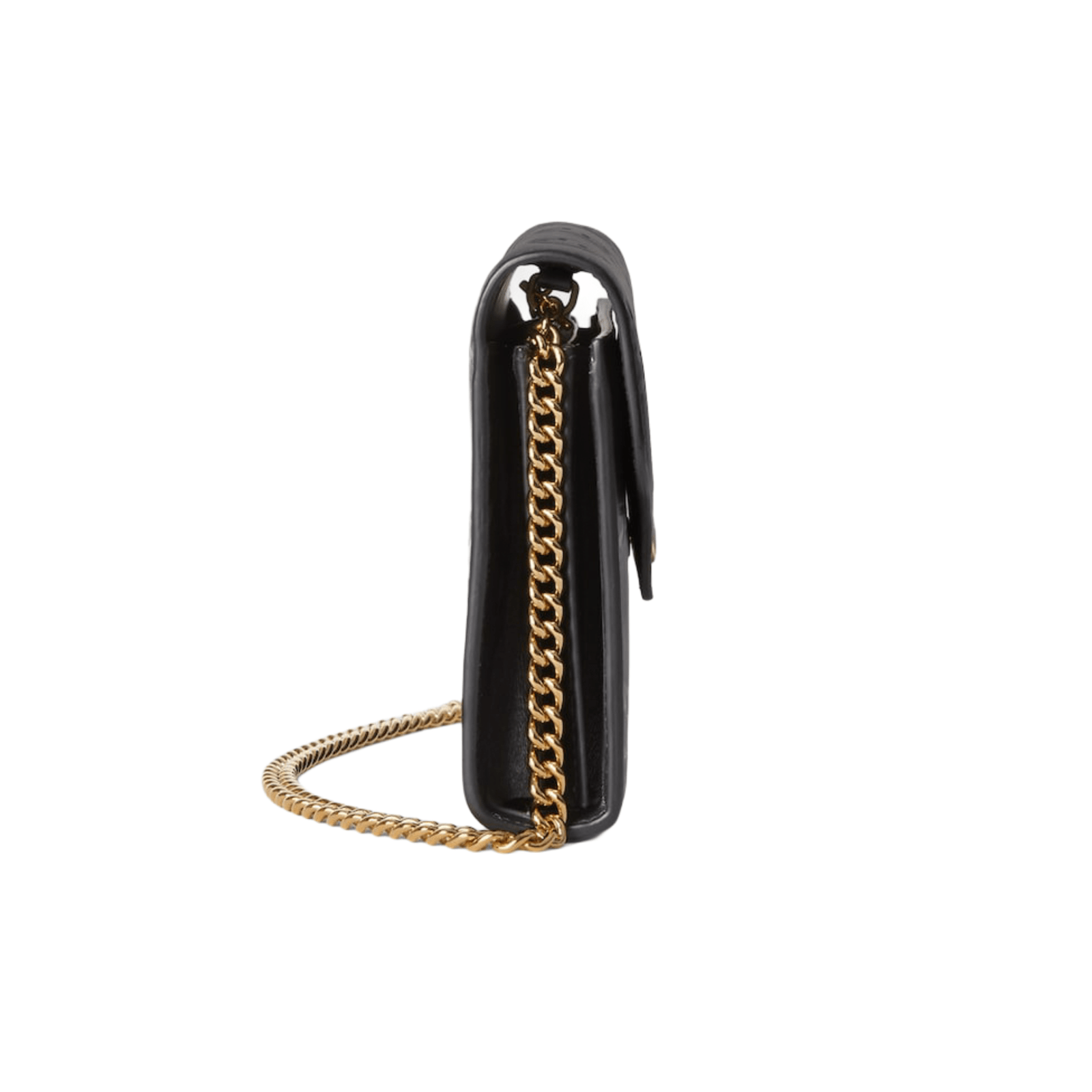 PORTAFOGLIO IN PELLE GG CON CATENA NERO