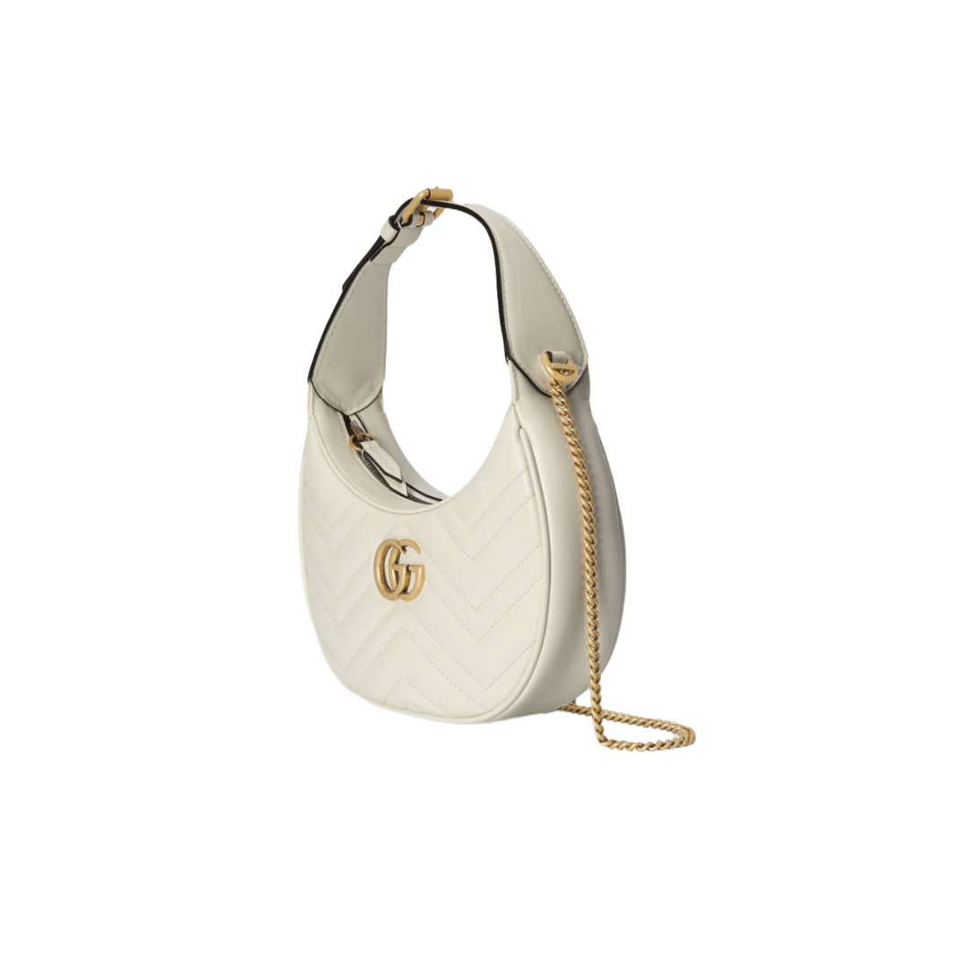 BORSA A MEZZALUNA MINI GG MARMONT BIANCA