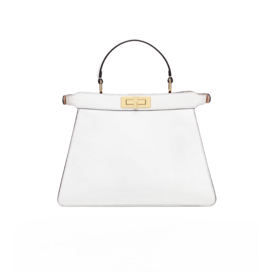 BORSA PEEKABOO ISEEU MEDIUM IN PELLE DI VITELLO BIANCA