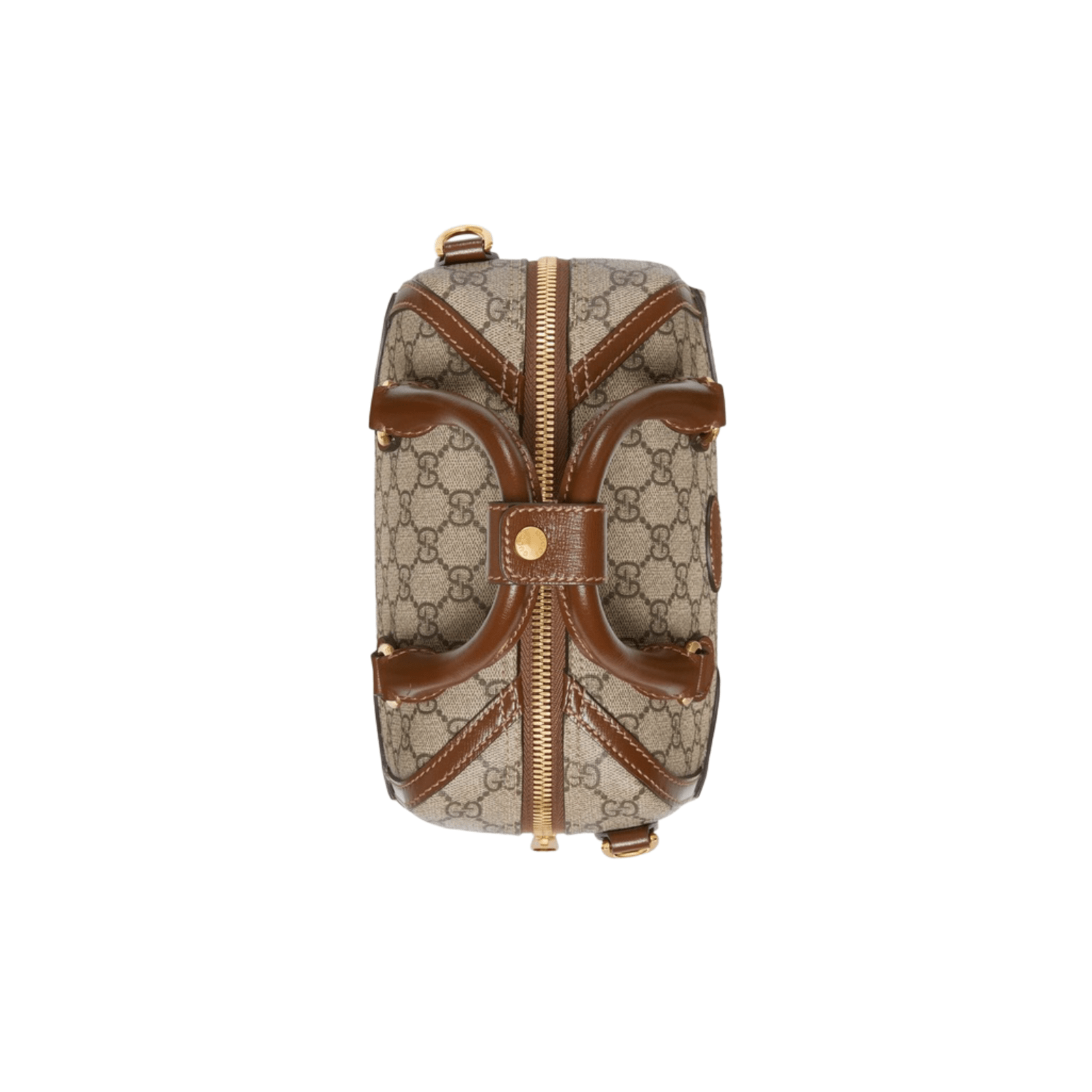 BORSA DA VIAGGIO PICCOLA CON G TELA SUPREME BEIGE ED EBANO