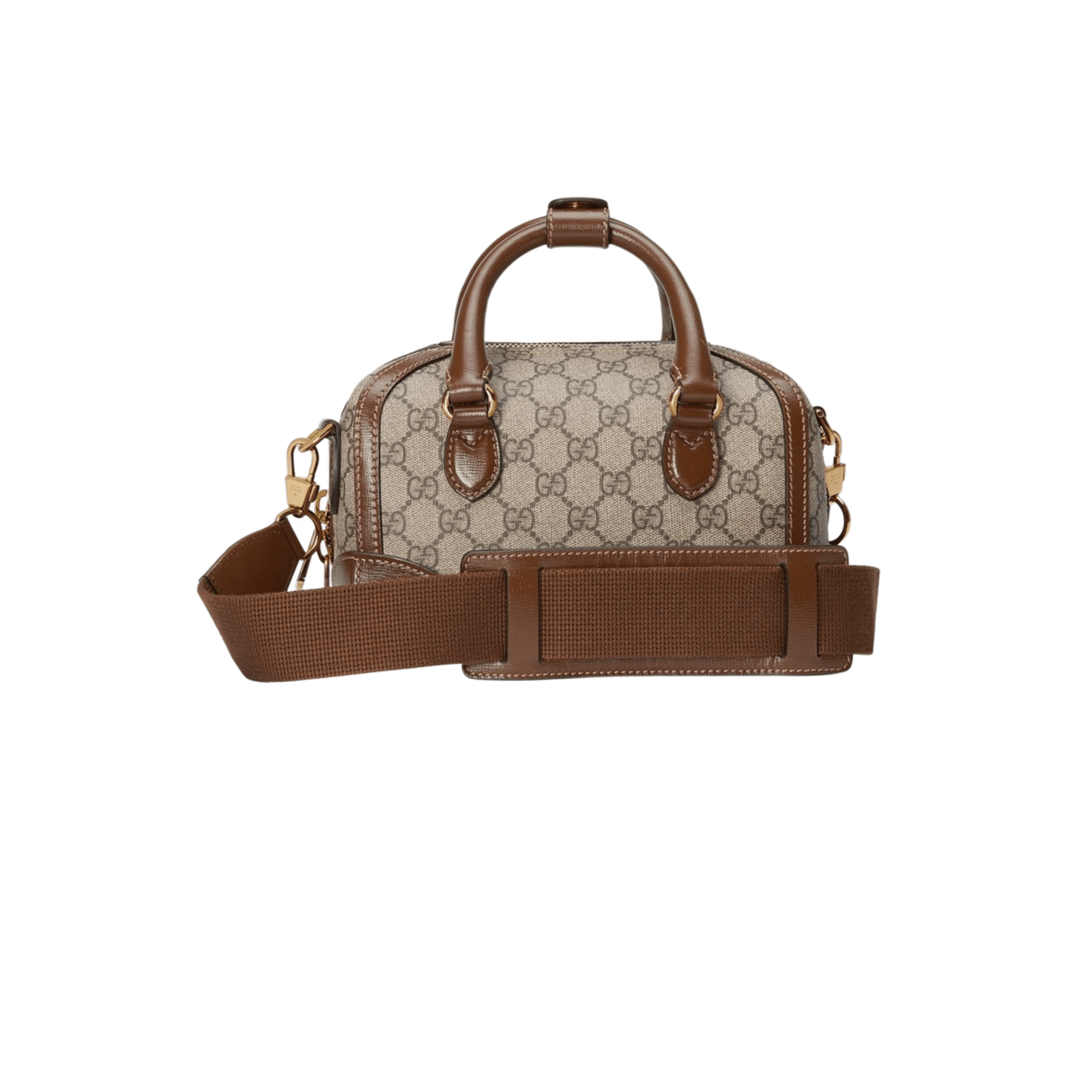 BORSA DA VIAGGIO PICCOLA CON G TELA SUPREME BEIGE ED EBANO