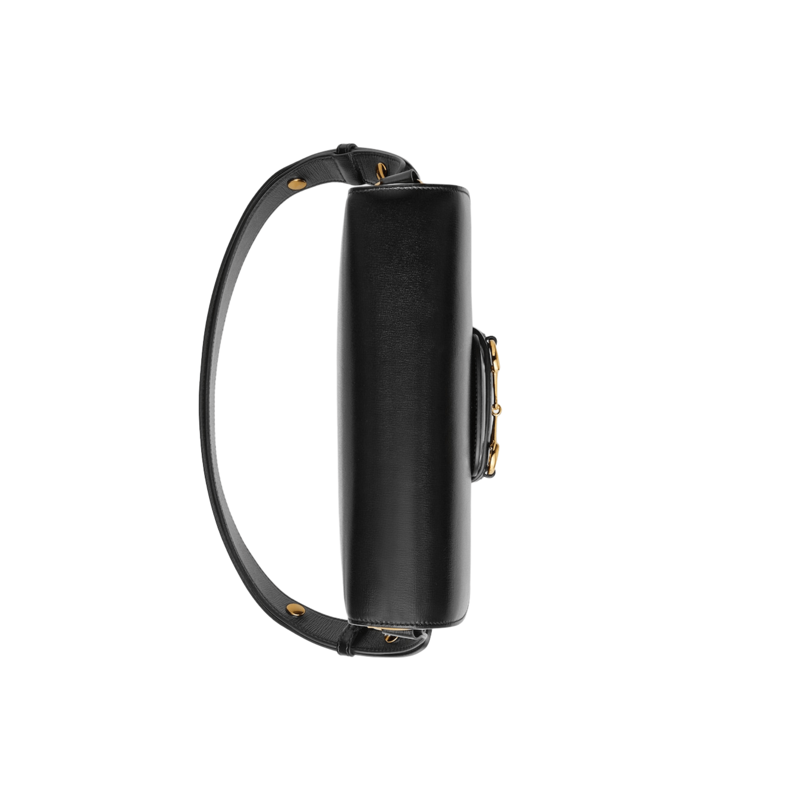 BORSA A SPALLA HORSEBIT 1955 IN PELLE LISCIA NERO