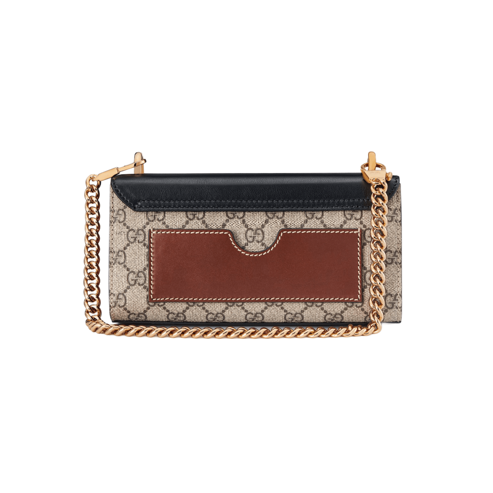 BORSA MINI A TRACOLLA PADLOCK GG SUPREME BEIGE ED EBANO