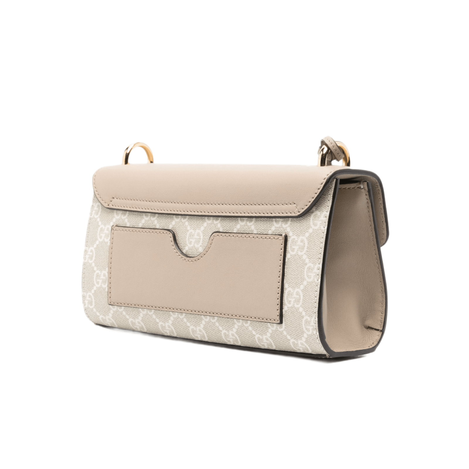 BORSA MINI A TRACOLLA PADLOCK GG SUPREME BIANCO BEIGE AVENA