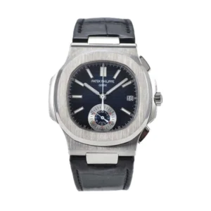 Patek Philippe Nautilus Chronograph Black Leather PTP007