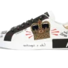 Portofino sneakers in printed nappa calfskin with patch White