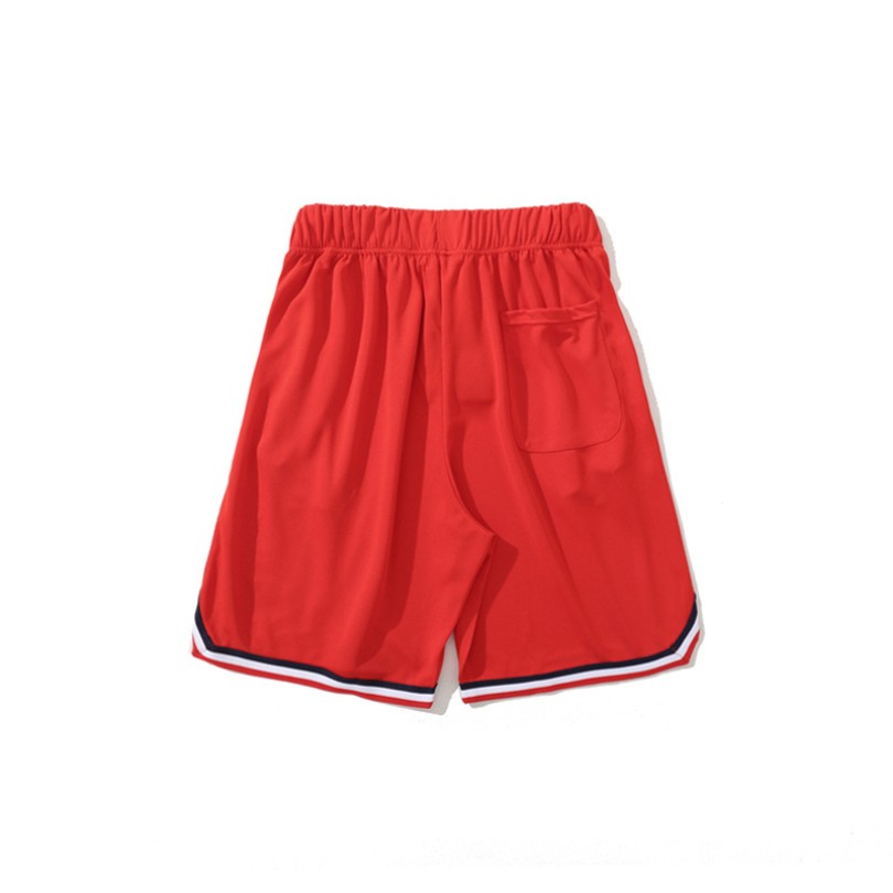 BP Shorts Busy Works Striped Trim Red