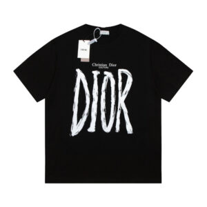 CD T-shirt Black Graphic Logo Couture