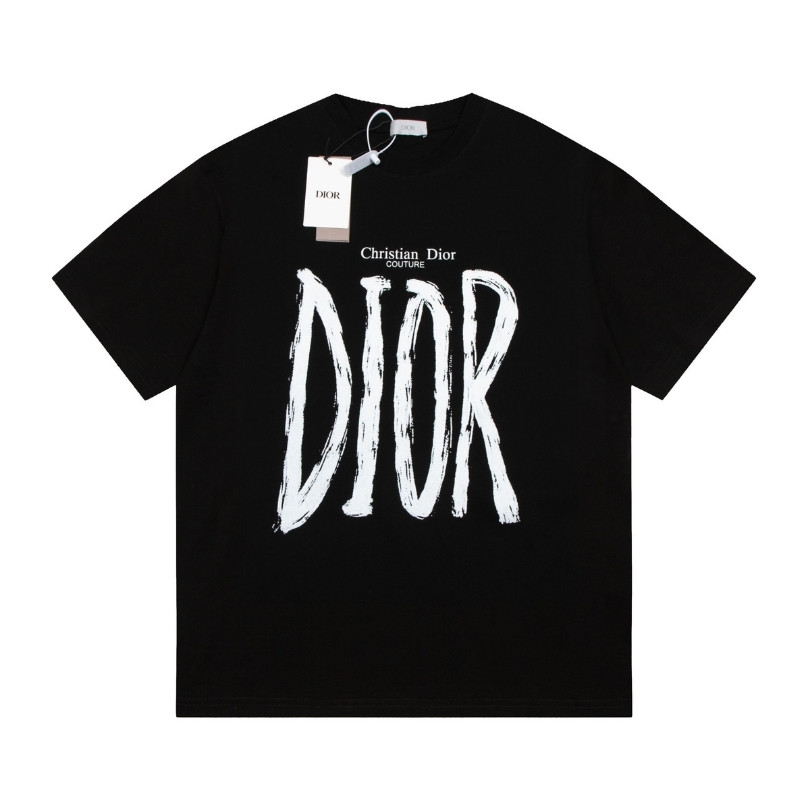 CD T-shirt Black Graphic Logo Couture