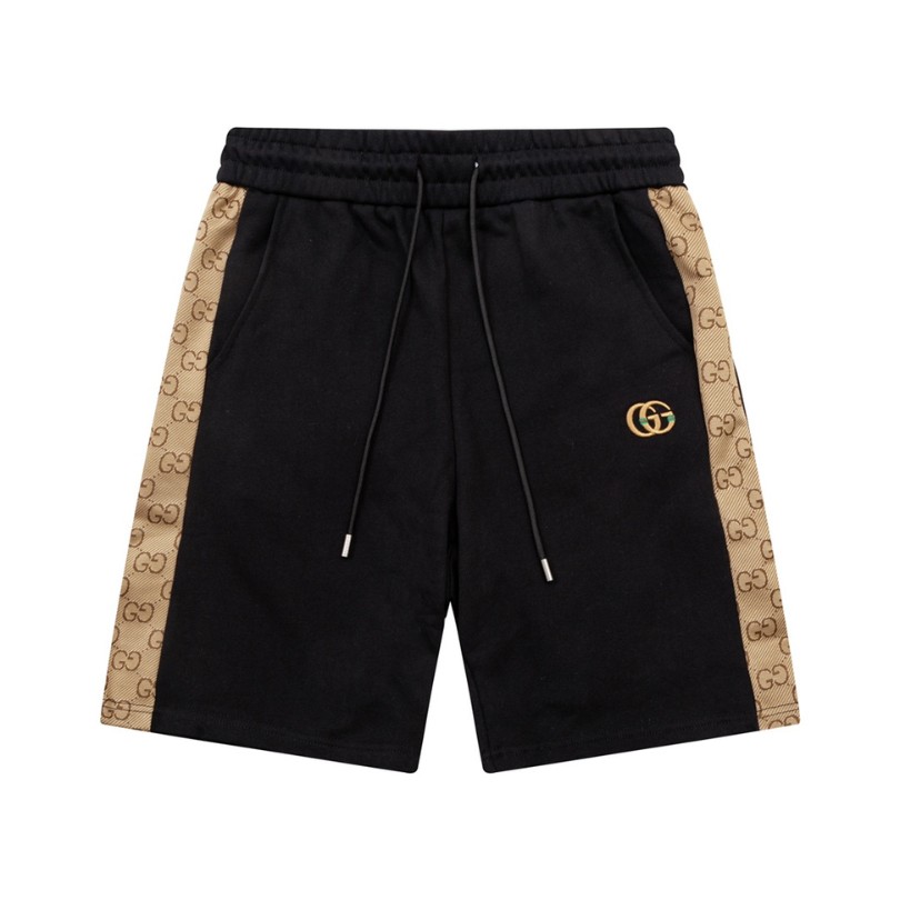 GG Shorts Black Monogram Side-Pocket