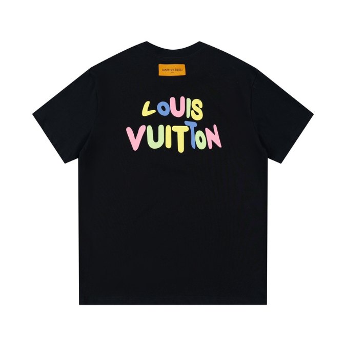 sd3-1.jpg LV T-Shirt Multicolor Logo Black
