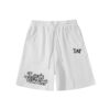 LV Shorts White Black Logo