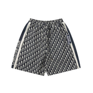 CD Shorts Monogram Navy Side Stripes