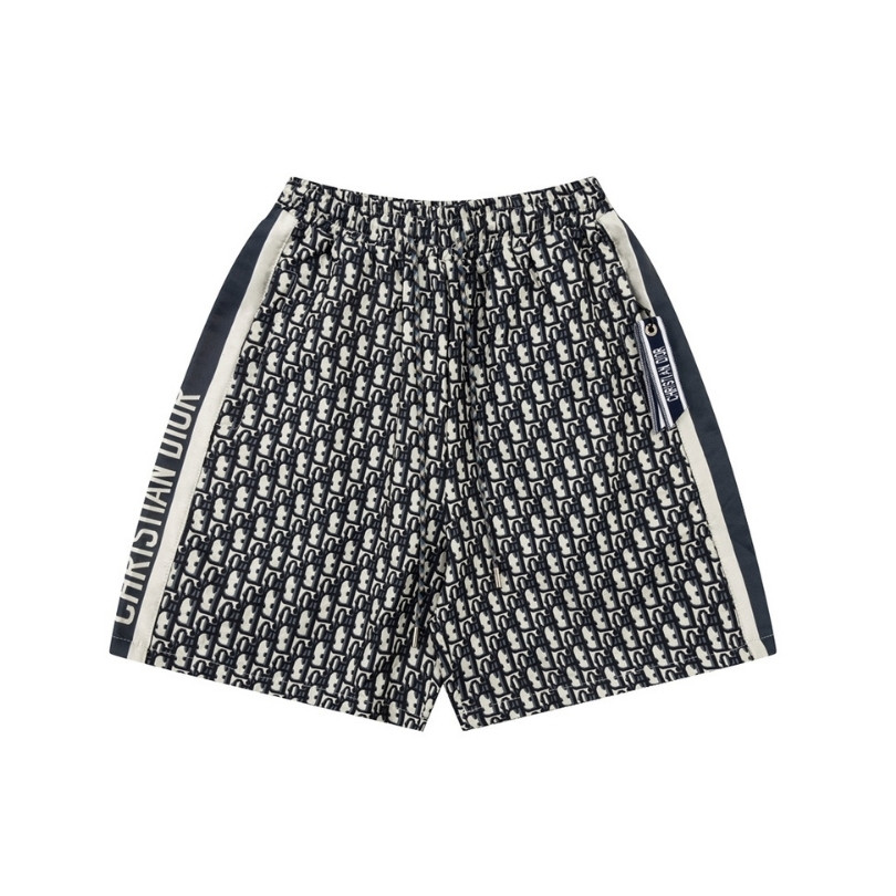CD Shorts Monogram Navy Side Stripes