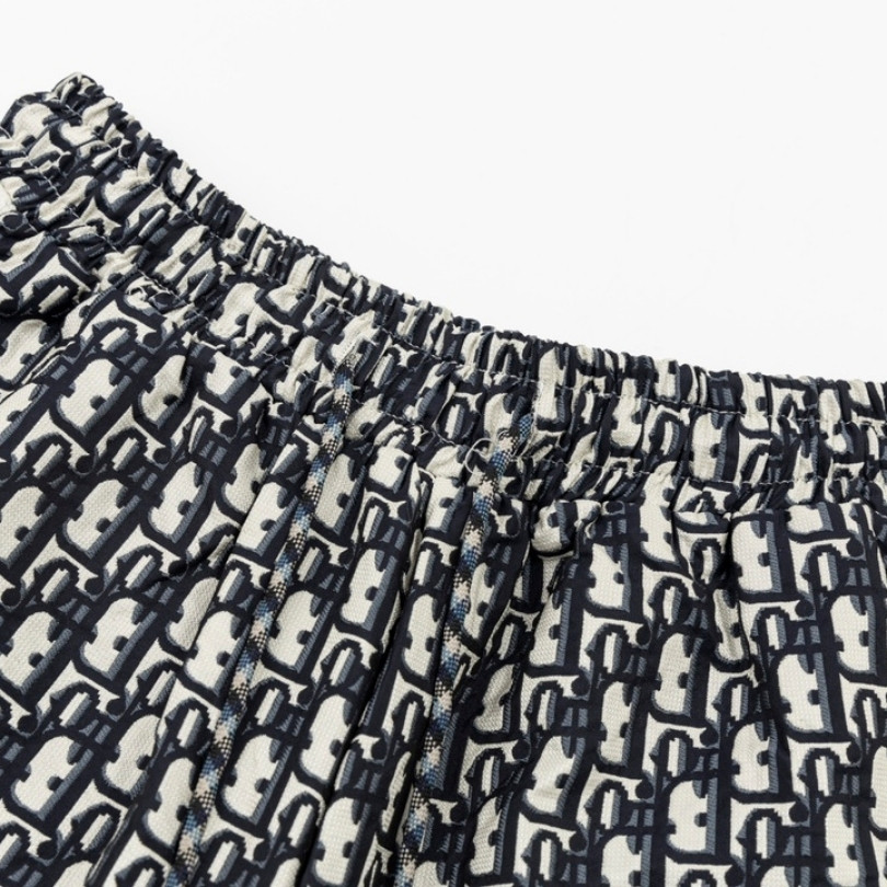 CD Shorts Monogram Navy Side Stripes