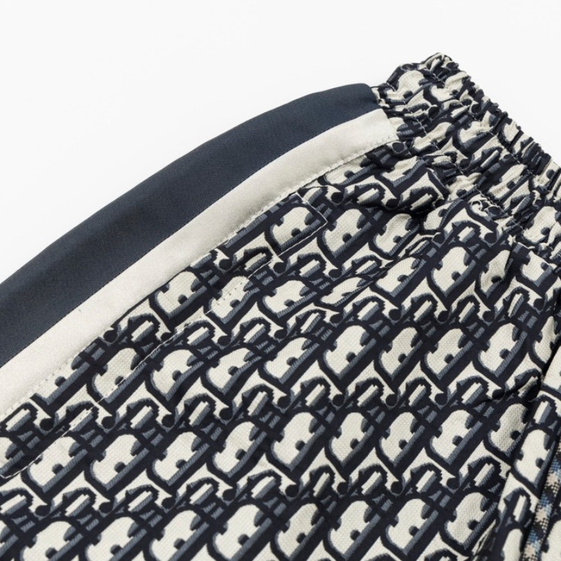 CD Shorts Monogram Navy Side Stripes