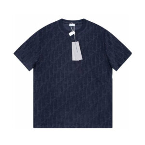 CD T-shirt Embossed Monogram Navy