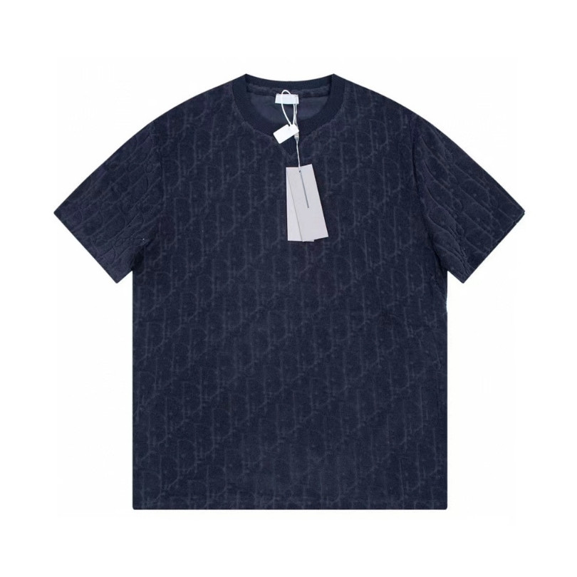 CD T-shirt Embossed Monogram Navy