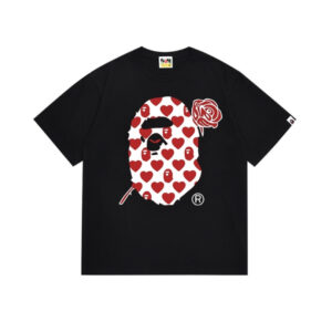BP T-shirt Heart Ape Head Rose Black